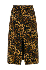 Feline Mirage – Leopard Patterned Front Ripped Skirt