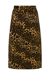 Feline Mirage – Leopard Patterned Front Ripped Skirt