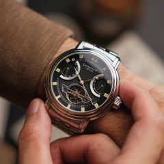 LONGCASE DUAL RETROGRADE OPEN HEART ES-8184-11 Otomatik Erkek Kol Saati