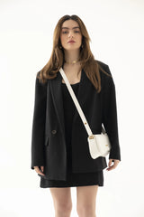 Loventa Ayarlanabilir Askılı Kova Çanta Hera Beyaz