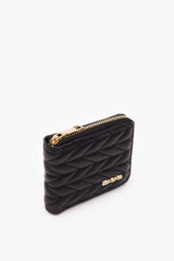 Loventa İşlemeli Fermuarlı Cüzdan - Beleni Siyah