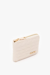 Loventa Embroidered Zippered Wallet – Beleni Cream