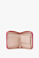 Loventa İşlemeli Fermuarlı Cüzdan - Beleni Fuşya