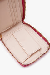 Loventa İşlemeli Fermuarlı Cüzdan - Beleni Fuşya