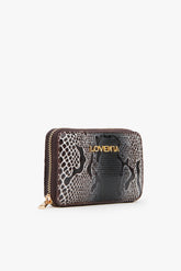 Loventa Genuine Leather Zippered Card Holder Wallet – Blanca Siyah