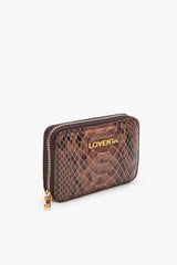 Loventa Genuine Leather Zippered Card Holder Wallet – Blanca Brown