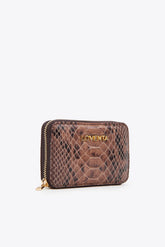 Loventa Genuine Leather Zippered Card Holder Wallet – Blanca Kahverengi