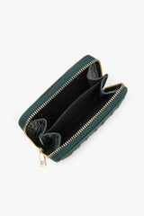 Loventa Genuine Leather Zippered Card Holder Wallet – Blanca Croco Green