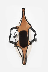 Loventa Büyük Tote Çanta Niesha Siyah Bej