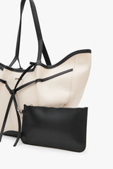 Loventa Büyük Tote Çanta Niesha Siyah Bej