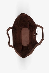 Loventa Large Tote Bag Niesha Brown Suede