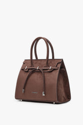 Loventa Midsize Hand Bag Ciara Bitter Kahverengi Suede