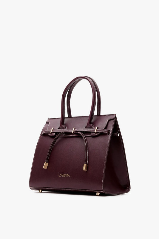 Loventa Midsize Hand Bag Ciara Dark Claret Red