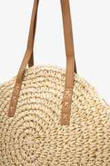 Loventa Round Straw Bag Elvana Beige