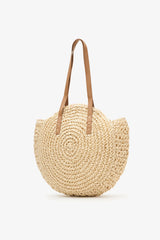 Loventa Round Straw Bag Elvana Beige