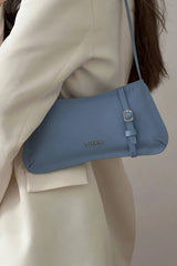 Loventa Kemer Detaylı Omuz Çantası Eleanor Bebek Mavisi