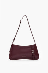 Loventa Shoulder Bag with Belt Detail Eleanor Dark Claret Red