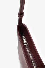 Loventa Shoulder Bag with Belt Detail Eleanor Dark Claret Red