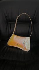 Loventa Shoulder Bag with Belt Detail Eleanor Holographic