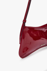 Loventa Shoulder Bag with Belt Detail Eleanor Patent Leather - Burgundy