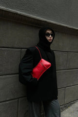 Loventa Shoulder Bag with Belt Detail Eleanor Red