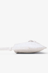 Loventa Shoulder Bag with Belt Detail Eleanor Tweed White