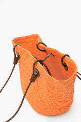 Loventa Wicker Basket Bag Alice Orange