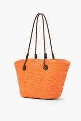 Loventa Wicker Basket Bag Alice Orange