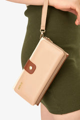 Loventa XL Renkli Cüzdan ve Clutch - Mix Taba