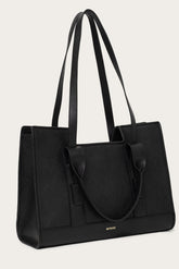 Matriarqe Magna Tote Bag in Leather - Siyah