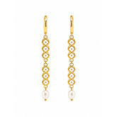 MAISON LYGOS MARGARITES ENAMEL EARRINGS