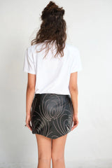 Manshet Desire Mini Skirt in Cuir Etek
