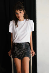 Manshet Desire Mini Skirt in Cuir Etek