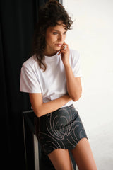 Manshet Desire Mini Skirt in Cuir Etek