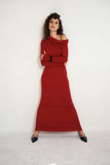 Manshet Cherise Maxi Elbise