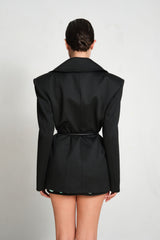 Manshet Amata Siyah Blazer