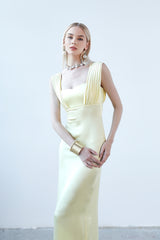 Saléa Melora Draped Silk Gown