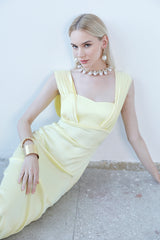 Saléa Melora Draped Silk Gown