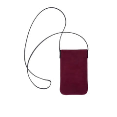Mila Leather Phone Bag - Deep Red