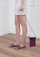 Mila Leather Phone Bag - Deep Red