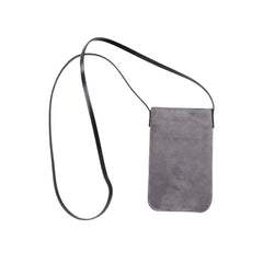 Mila Leather Phone Bag - Gray