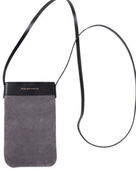 Mila Leather Phone Bag - Gray