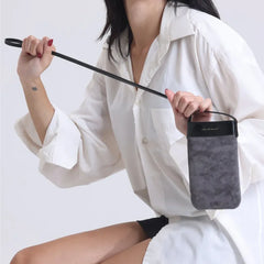 Mila Leather Phone Bag - Gray