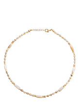Chaseldor Milky Bead Gold Plated Women's Necklace