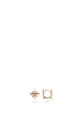 Chaseldor Mini Rosegold Yıldız Zirkon & Altın Kaplama Pirinç Kadın Küpe