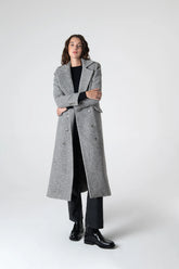 Peploum Adele Herringbone Kaban Gray