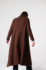 Peploum Adele Herringbone Coat Tile