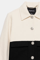 Peploum Anne Bouny Contrast Weaving Jacket