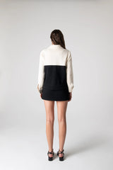 Peploum Anne Bouny Contrast Weaving Jacket