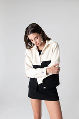 Peploum Anne Bouny Contrast Weaving Jacket